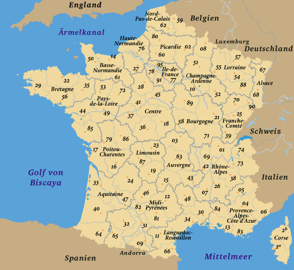 Frankreich > Städte und Regionen